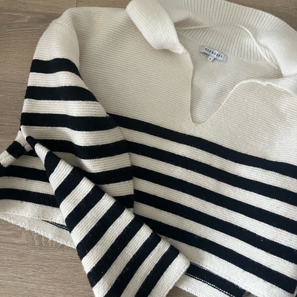 Cropped striped sweater - Picture 2 of 4